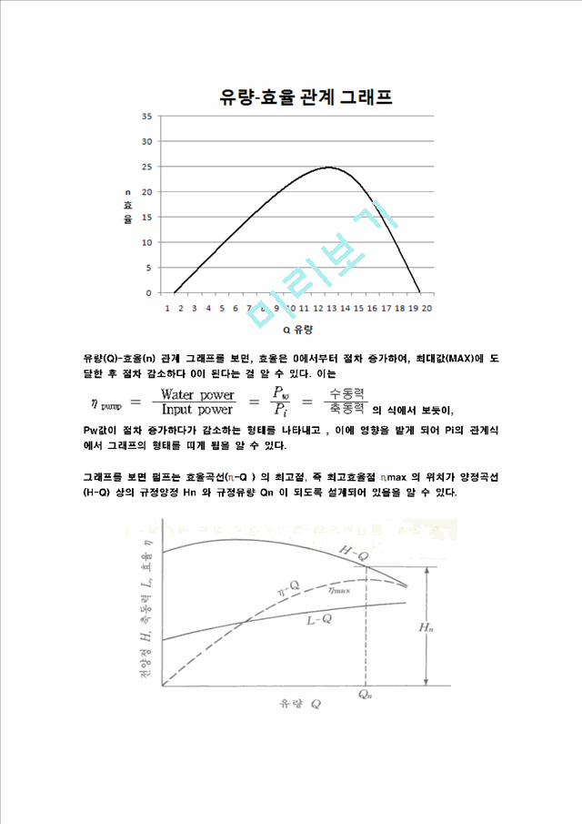 [공학] [계측 및 센서 응용 실험] 원심펌프의 성능측정 실험.hwp